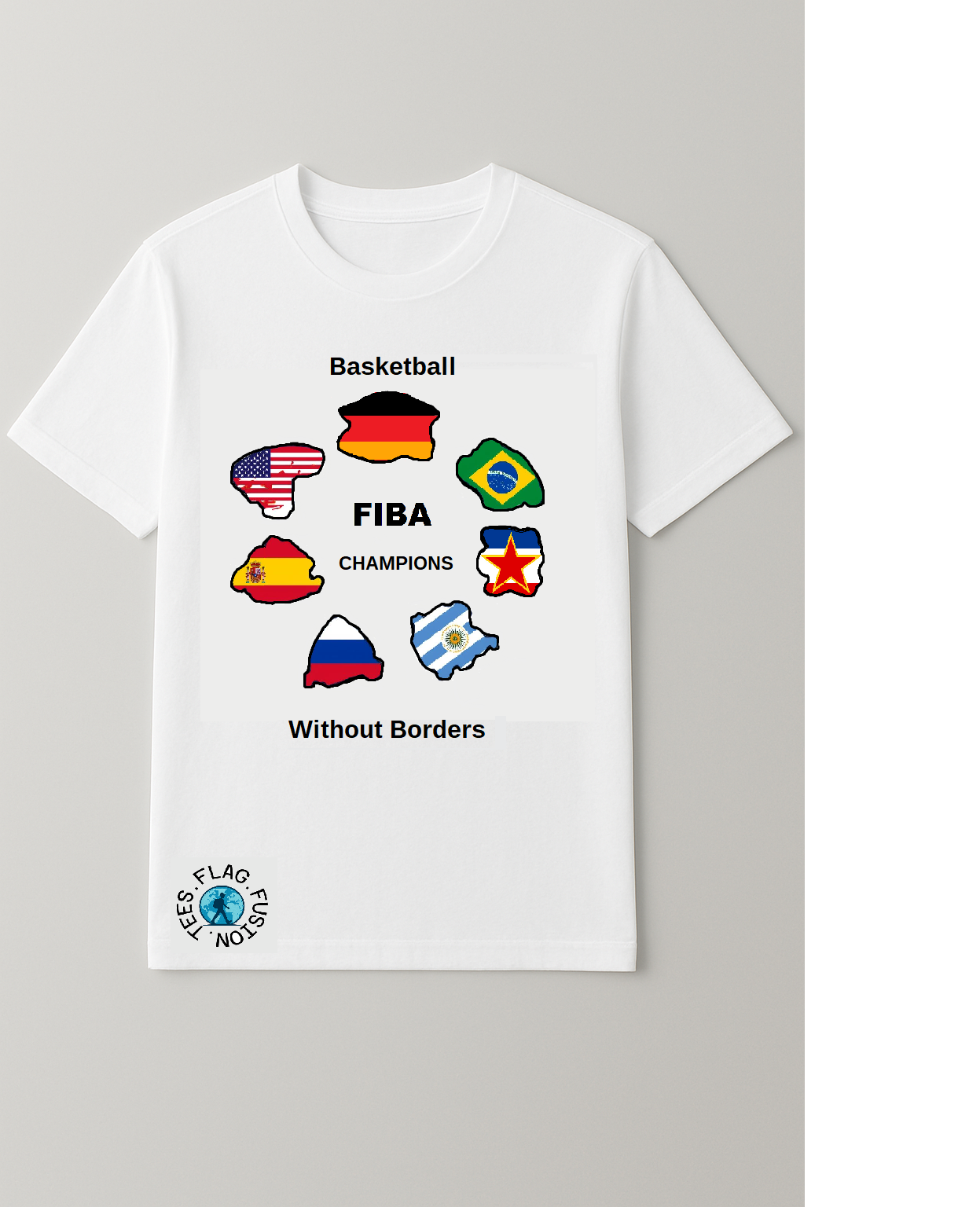 Basketball Fiba White Tee